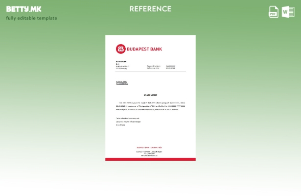 Референтен шаблон за затворање на банката Унгарија Будимпешта во модерен стил